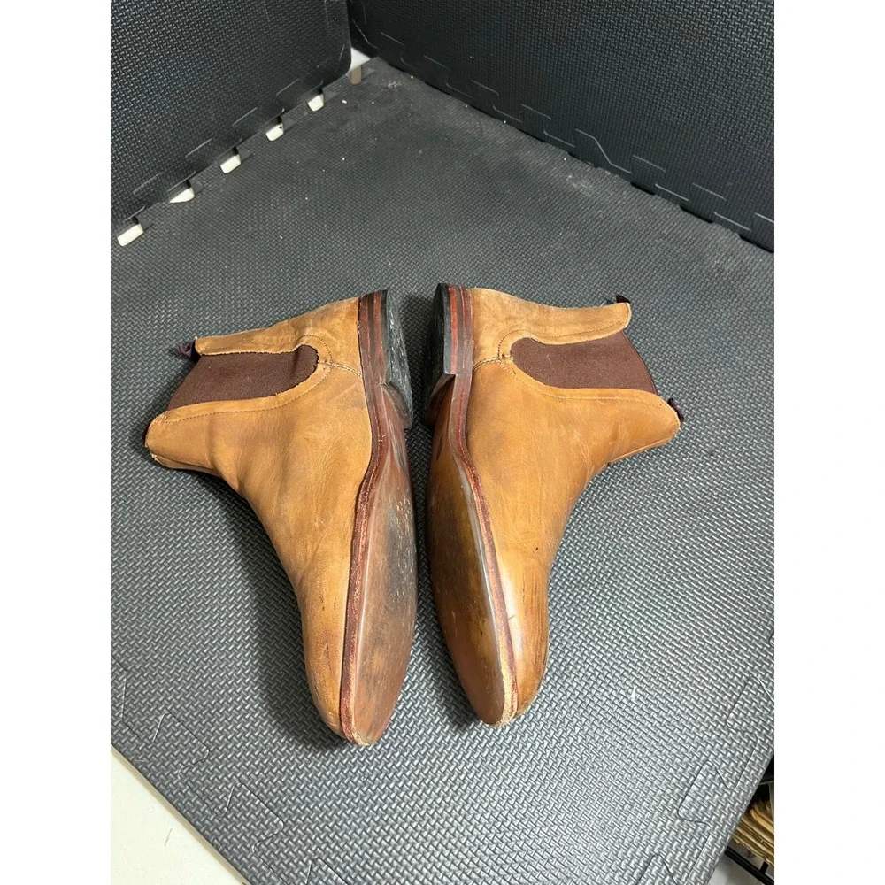 Hudson London Chelsea Boots Mens 43 US 10 Tan Leather SER01 Ankle‎ Boots